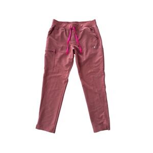 FIGS Technical Collection Cargo Scrub Pants‎ Women Rose Pink Size L/T